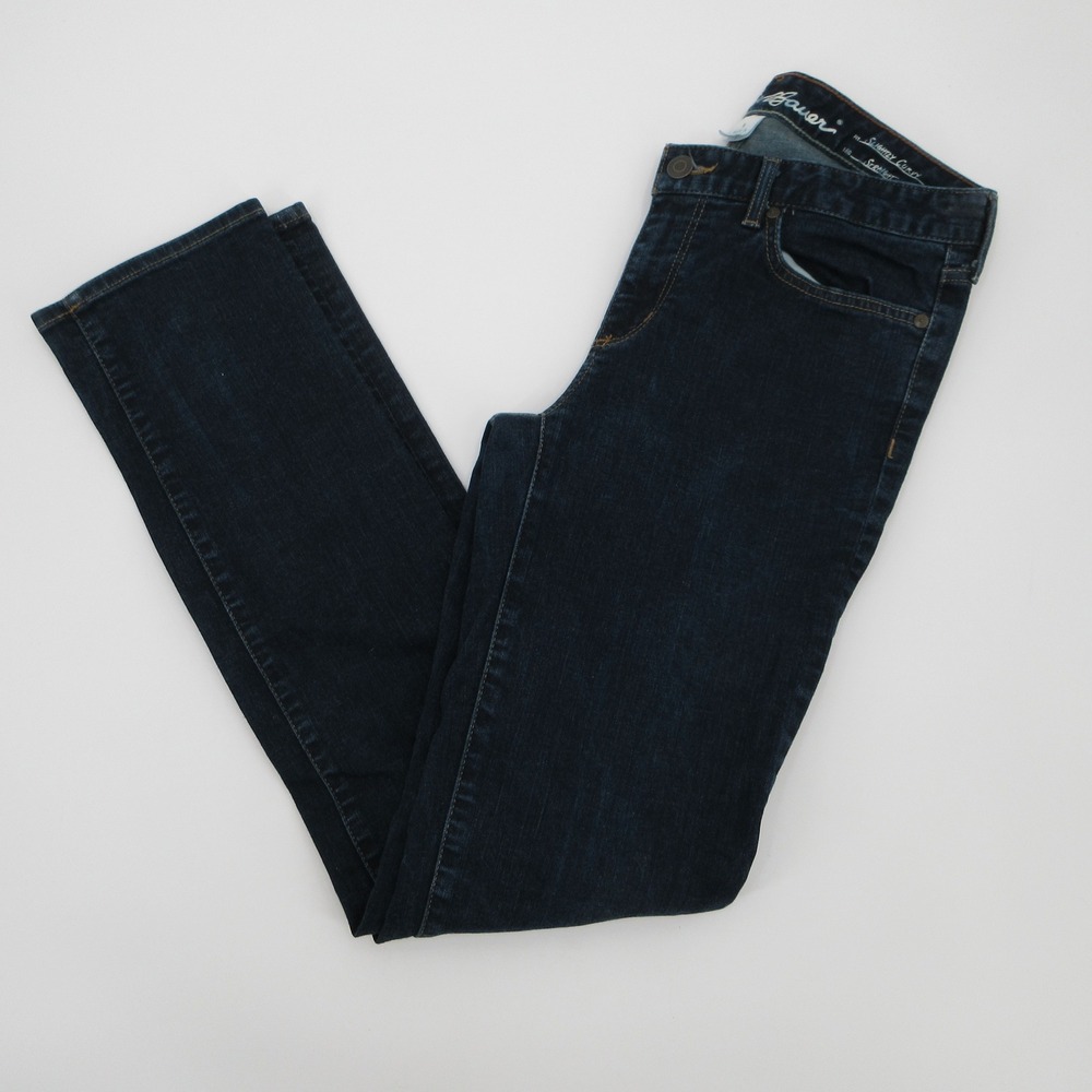 Eddie Bauer Slightly Curvy Straight Leg Jeans Dark Wash Indigo 6